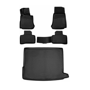 Mercedes GLC 3D Floor-Trunk Mats - Omac - SUV KIT - Black - 2015 Mercedes GLC 3D Floor-Trunk Mats - Omac - SUV KIT - Black - 2015